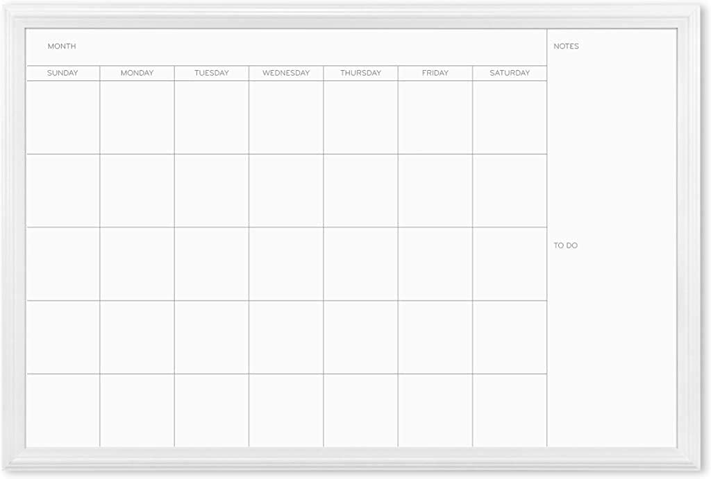 Magnetic and Dry Erase Calendar to use in a family command center.