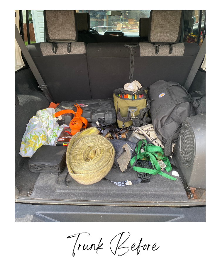 Messy Jeep Trunk