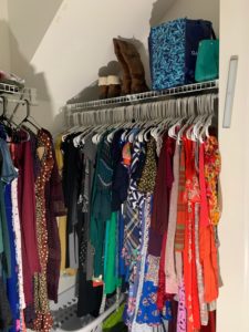 Organized Dresses in Closet