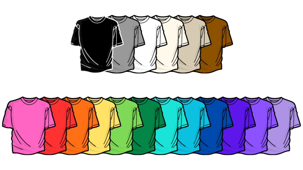 Color Coding Shirts in Rainbow Order